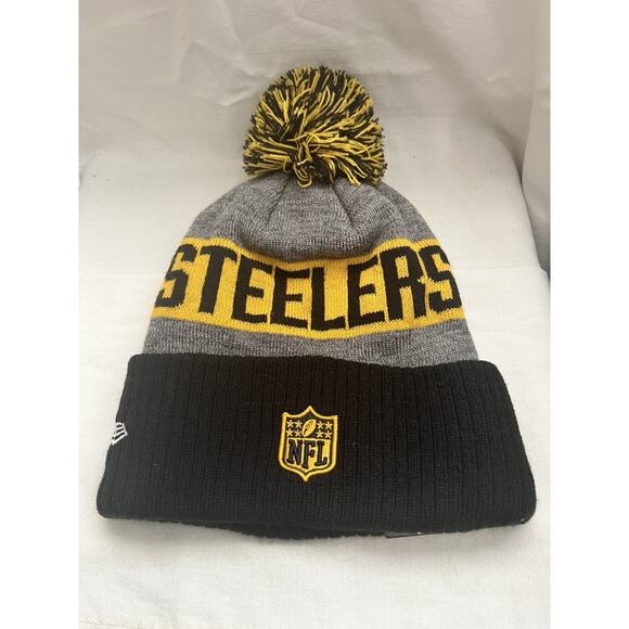 Pittsburg Steelers New Era Beanie Pom NFL Adult - Picture 2 of 2